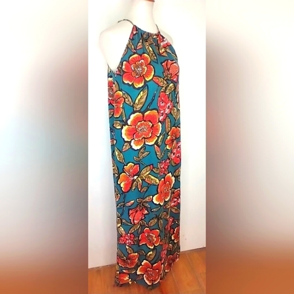 LOFT LINEN RAYON MAXI DRESS